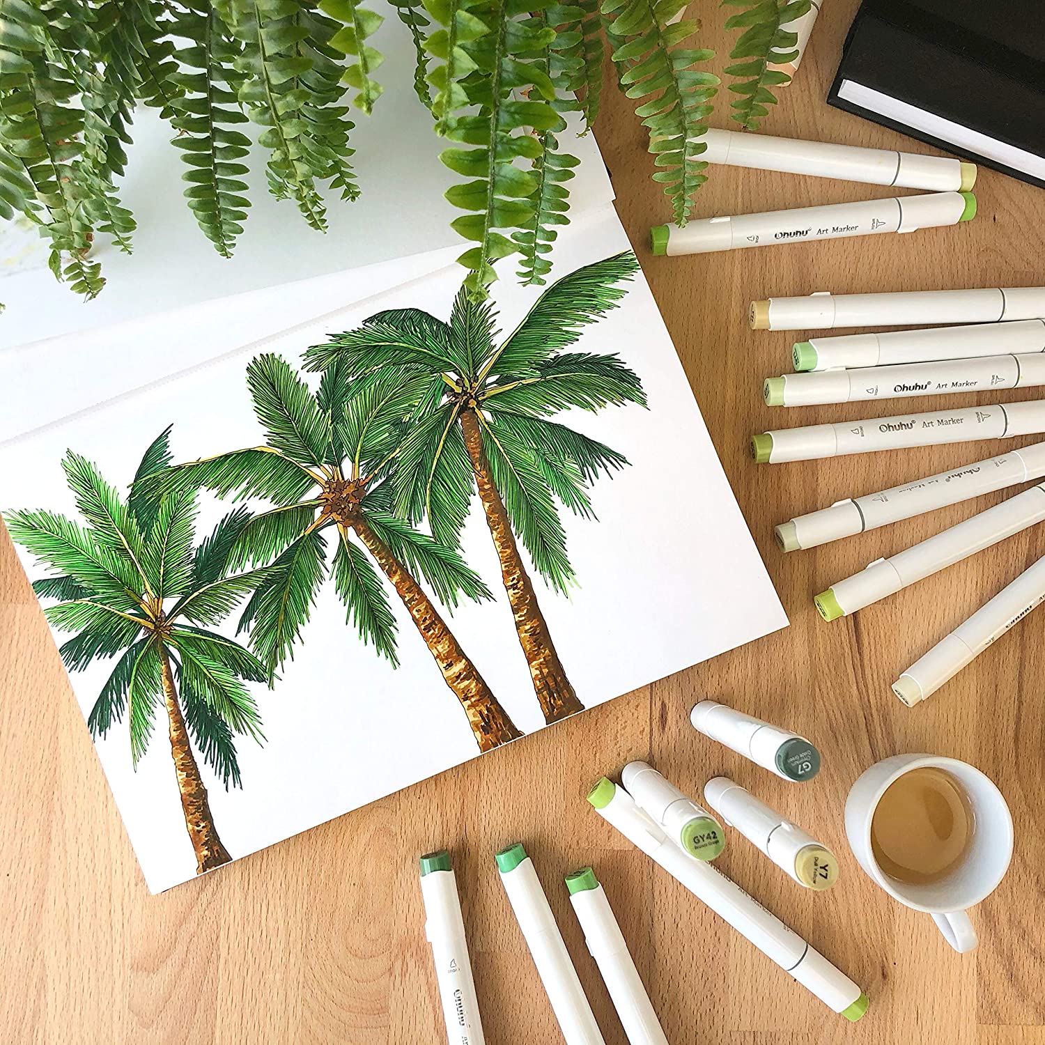 Ohuhu Marker Pad Sketchbook 200GSM 78 Sheets 210mm x 297mm - Image 6