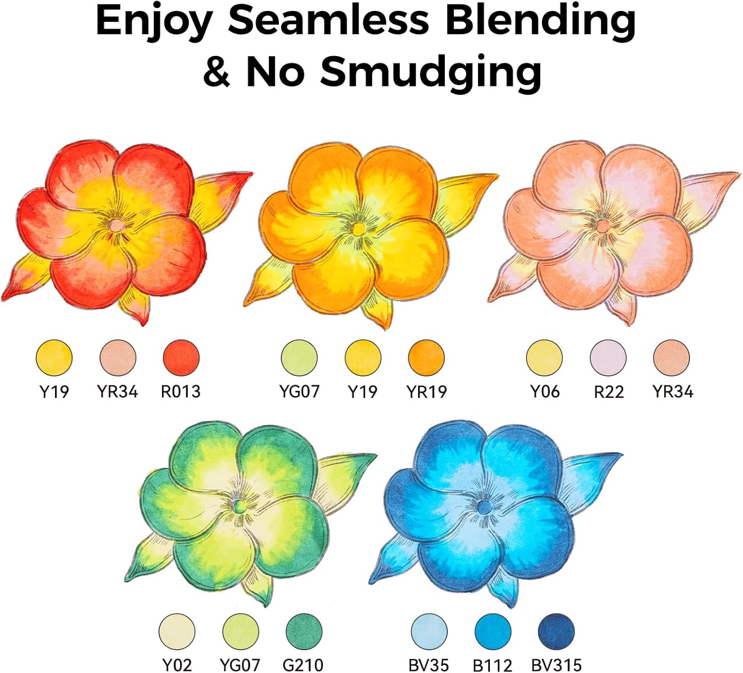 Ohuhu Honolulu Plus Supreme Brush Series Alcohol Markers 36 Colours Brush & Chisel - Image 5